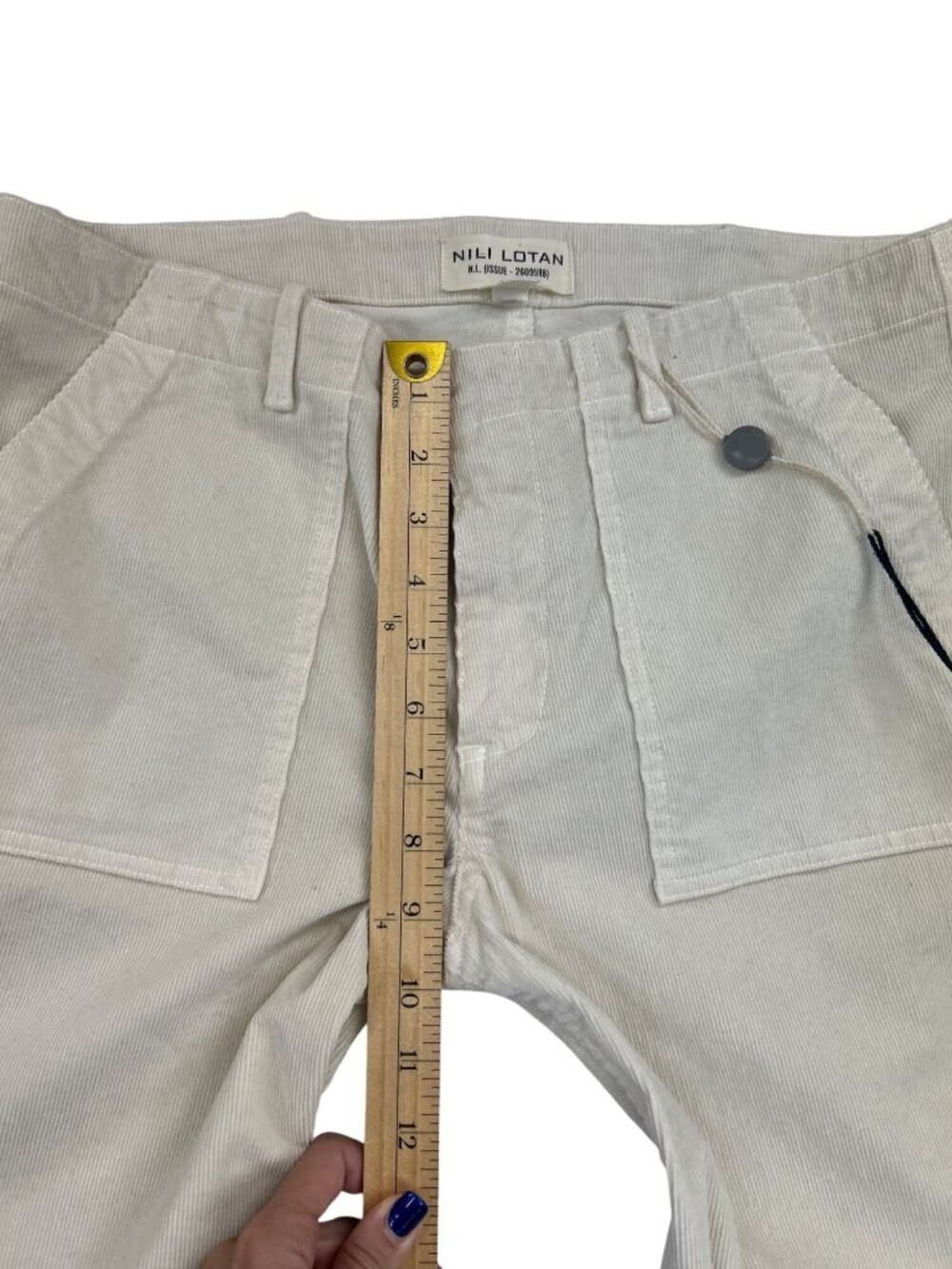 NWT Nili Lotan Corduroy Ankle Pants Women's 8 Patch Pockets Quiet Luxury - Picture 7 of 16